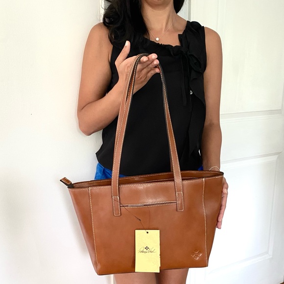 NWT Patricia Nash genuine leather tote brown - Picture 4 of 10